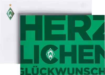 Produktbild von SV Werder Bremen Karte Glückwunschkarte Herzlichen