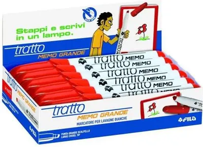Image de Tratto 852002 marqueur 12 pièce(s) Rouge