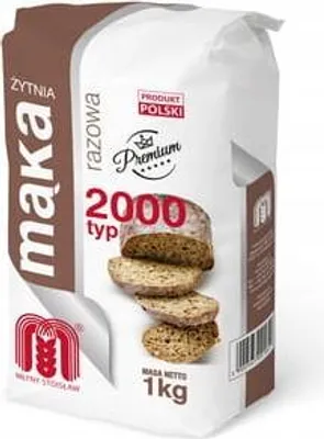 Obrázok produktu pre Mąka żytnia pełnoziarnista typ 2000 1 kg