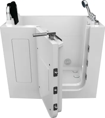 Produktbild von Sitzwanne Whirlpool Badewanne mit Tür S08WP-TH-C-L 110x68cm