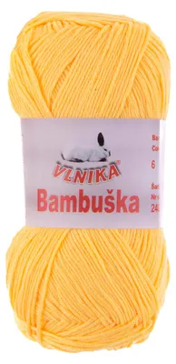 50g Häkelgarn Bambuska Sommergarn Strickgarn Baumwolle Viskose unifarben, 06 gelb