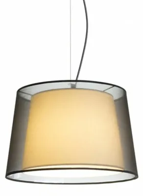 Zdjęcie produktu dla ESPLANADE wisząca przezroczysta czarna/biała chrom 230V LED E27 15W