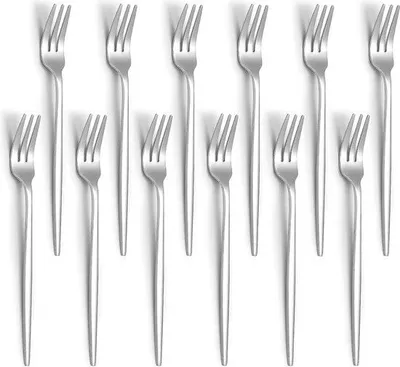 Produktbild von Famanu Set von 12 Edelstahl-Gebäckgabeln - Elegant und vielseitig