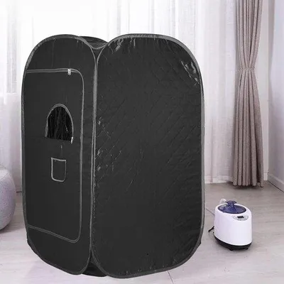 Productafbeelding van Draagbare Stoomsauna - Mini Sauna - Ontspanning Thuis - Met Afstandsbediening - 80x100x100 cm - Zwart