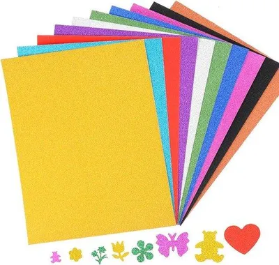 Produktbild von Glitterpapier 20 Vellen A4 250g/m² für DIY Basteln