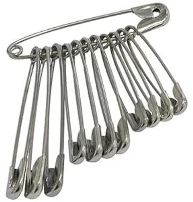 Sicherheitsnadeln 12er-Set 45/38/32 mm Metall