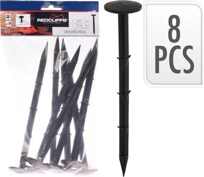 Produktbild von Zelthering Zeltstäbchen 8er-Set Schwarz 20cm