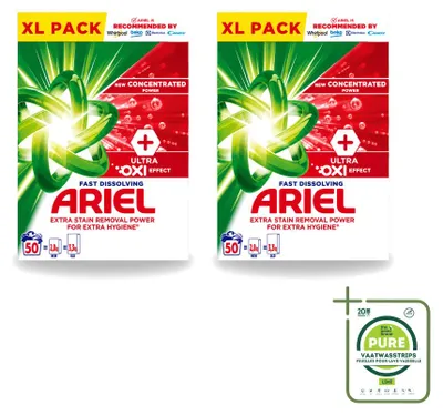 Produktbild von 2 x Ariel Oxi Vollwaschmittel - 2,8 kg - Großpackung - 2 Stücke