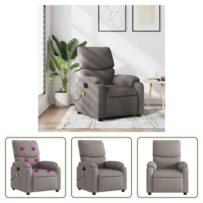 Imagen del producto de Sillón de masaje "The Living Store", color taupe, tapizado en tela