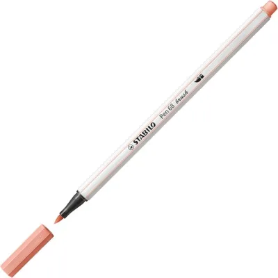 Obrázok produktu pre Prémiové plstené pero so štetcovým hrotom na premenlivú šírku čiary - STABILO Pen 68 brush - jedno pero - marhuľová