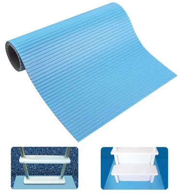 Productafbeelding van Swimline Hydrotools pooltrapmat voor bovengrondse zwembaden, 114,4 x 127,7 cm. Zo