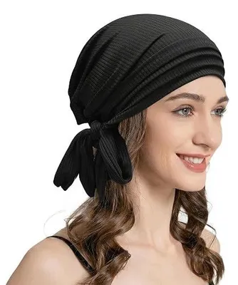 Zdjęcie produktu dla Czapka beanie damska po chemioterapii miękka elastyczna paski
