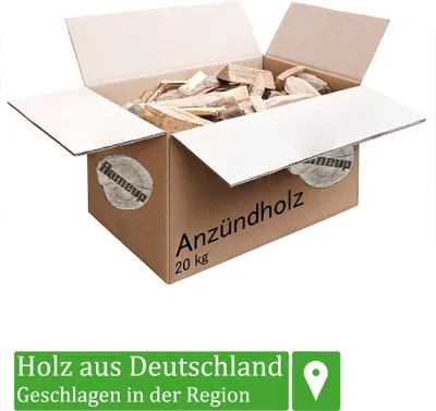 Produktbild von Holz Kaminanzünder Anzündholz Brennholz Anmachholz Buche Anfeuerholz Grill 20 kg Kaminholz Anzünder Anzuendholz zum Feuer machen Zubehör Outdoor flameup