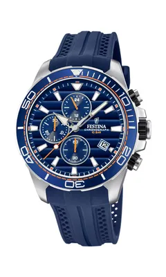 Produktbild von Festina Uhr für Herren F20370/1 Chronograph Kautschuk blau