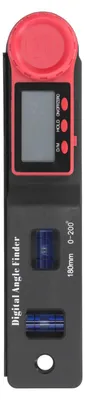 Image de Mini-équerre numérique 2 en 1, règle, rapporteur, avec niveaux à bulle bleus, écran LCD, outil de mesure pour le travail du bois