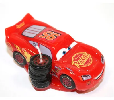 Produktbild von Lightning McQueen Geburtstagskerze Cars 8 cm - Einheitsgröße