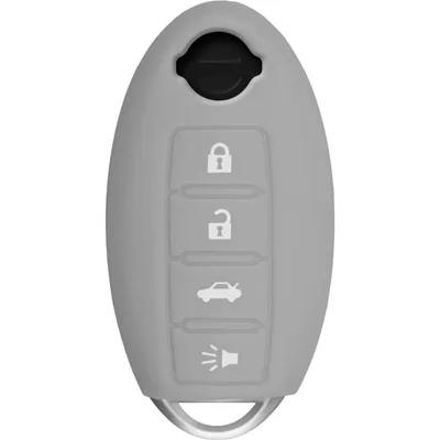 Produktbild von PhoneNatic Silikon Schlüssel Hülle kompatibel mit der Nissan Teana / TIIDA 4-Tasten Fernbedienung in grau Funkschlüssel 4-Key