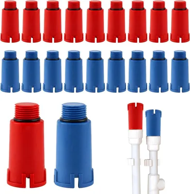 Imagen del producto de Tapones de plástico, 1/2 pulgada (20 mm), 20 unidades, para tuberías de agua