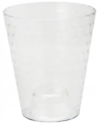 Produktbild von Transparenter Orchideenübertopf aus Kunststoff, 13 cm, Diamantstruktur