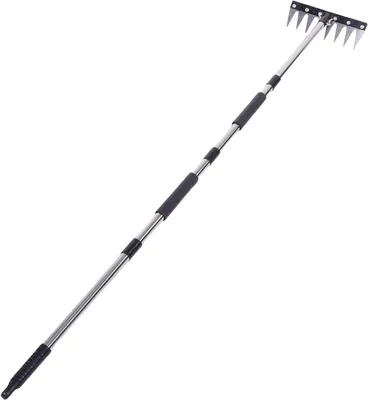 Immagine prodotto di Diserbante - Zappa da giardino - Cura del prato - Lunghezza regolabile - 84-157 cm - Nero