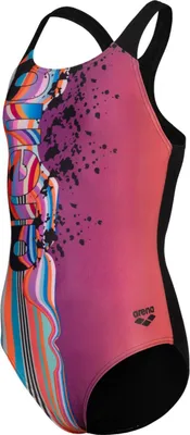 Produktbild von arena Palette Badeanzug für Mädchen, Farbe:Rot, Kinder Größen:140