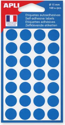 Produktbild von APLI Markierungspunkte Durchmesser: 15 mm rund blau 168 Stück