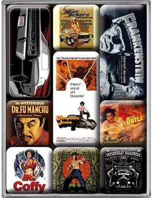 Produktbild von Nostalgic-Art - 9tlg. Magnetset - Movie-Art Style