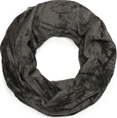 Produktbild von styleBREAKER Loop Schal gemustert im Destroyed Vintage used Look, Schlauchschal, Tuch, Uni 01016150
