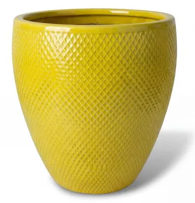 Zdjęcie produktu dla Doniczka ceramiczna Provencelia SIGNAC Żółty, Ø48 cm x H52 cm, mrozoodporna
