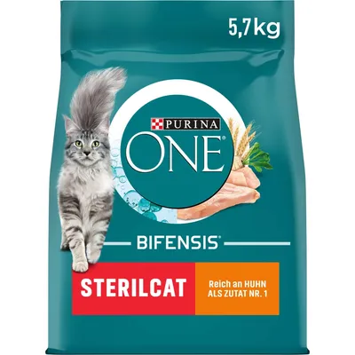 Produktbild von PURINA ONE BIFENSIS STERILCAT Katzenfutter trocken für sterilisierte Katzen, rei