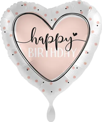 Produktbild von Folienballon Herz 71cm rosegold Happy Birthday