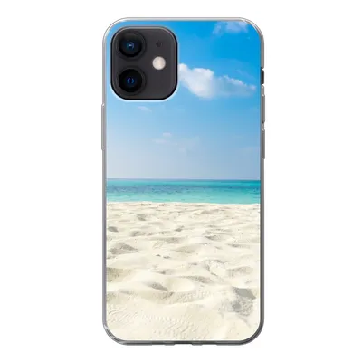 Produktbild von MuchoWow® Handyhülle Schutzhülle Hülle für iPhone 12 Tropisch - Strand - Meer Silikon Softcase Handy Hülle - Schutzhülle