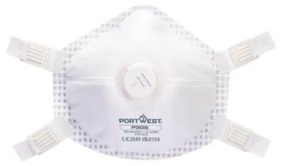 Produktbild von Wiederverwendbare FFP3 Ultimate Halbmaske mit Ventil - 5 Stück - Weiß