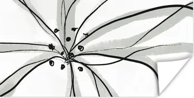 Produktbild von MuchoWow® Poster Blumen - Abstrakt - Design 160x80 cm - Foto Poster