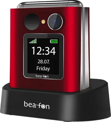 Productafbeelding van Beafon Fold 10 LTE, fliptelefoon, single SIM, 5,59 cm (2,2 inch), Bluetooth, 1000 mAh, zwart, rood
