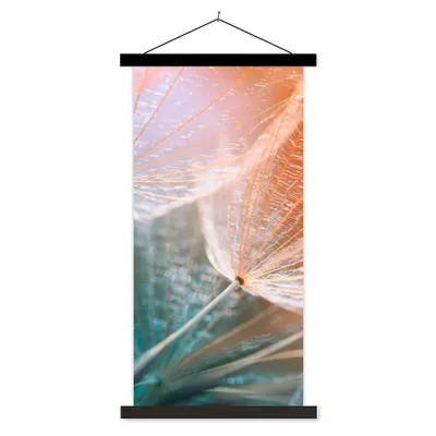 Produktbild von MuchoWow® Textilposter Blume - Löwenzahn - Pflanze 60x120 cm mit schwarzem Rahmen - Magnete