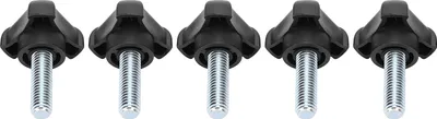 Produktbild von 5-teiliges Set mit dreieckigen Kunststoff-Schraubknöpfen zum Festziehen von Schrauben, Zubehör M10 30 mm