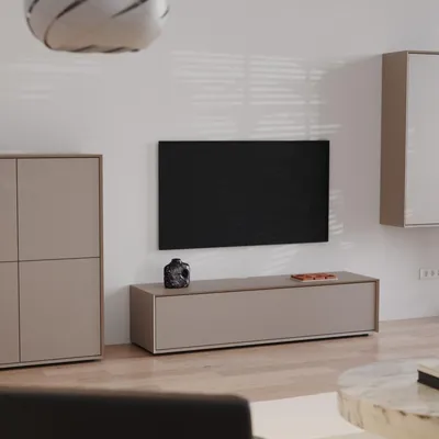 Image de CALICOSY - Meuble TV bas 1 abattant L160 cm ORÉLIA