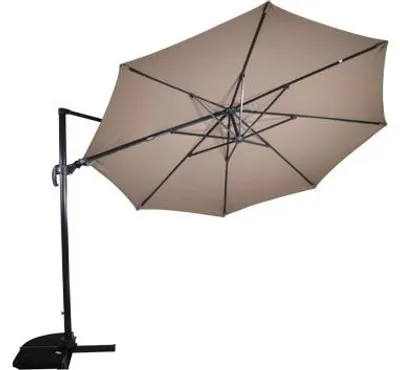 Produktbild von Lesli Living - Sonnenschirm zum Aufklappen VirgoFlex - Taupe - Ø350cm