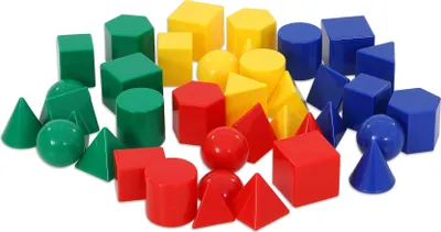 Produktbild von Betzold Kleine Geometriekörper, 40 Stück, Box zur Aufbewahrung: Nein