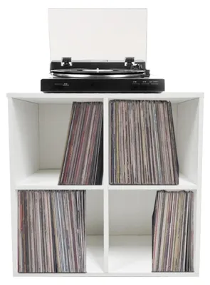 Produktbild von Vinyl-LP-Aufbewahrungsbox mit 4 Fächern