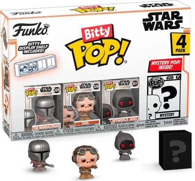 Zdjęcie produktu dla Funko Bitty Pop! The Mandolarian, Kuil, Offworld Jawa +  Mystery, Spielfigur, Sammelfigur, Vinyl Figur