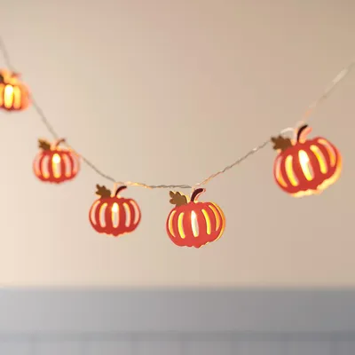 Pompoen-Lichtsnoer mit LEDs, batteriebetrieben, 180 cm