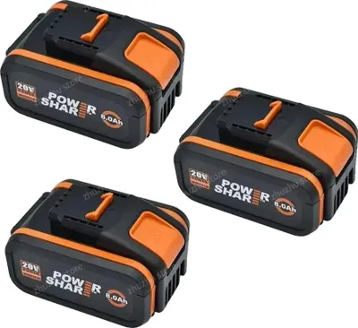 Image de Batterie de remplacement, 20V, capacité 8,0 Ah, compatible avec les produits Worx 8AhX3