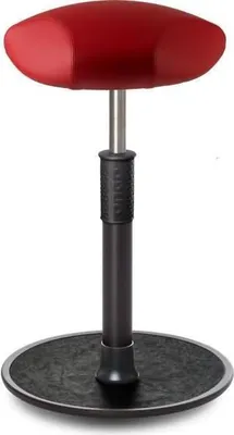 Produktbild von Sitz- Stehhocker Free Tall Triangel skai Kunstleder Rot schwarz /schwarz.