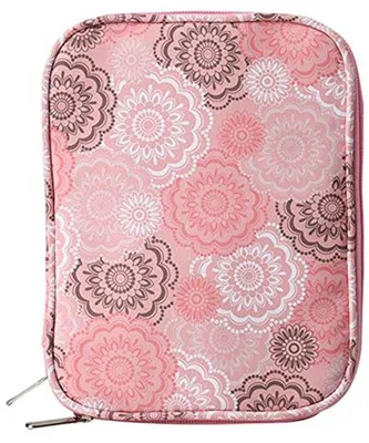 Produktbild von Famanu Aufbewahrungstasche für Häkel- und Stricknadeln - Tragbarer Organizer für Nähzubehör in Rosa