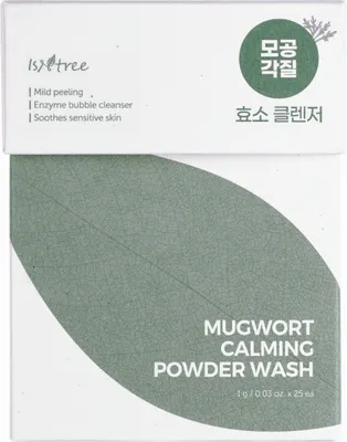 Obrázek produktu pro ISNTREE MUGWORT CALMING POWDER WASH 1gx25 - Prášek na mytí obličeje