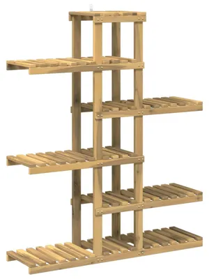 Immagine prodotto di Supporto per piante, bianco, 93 x 25 x 114,5 cm, in legno massello di acacia
