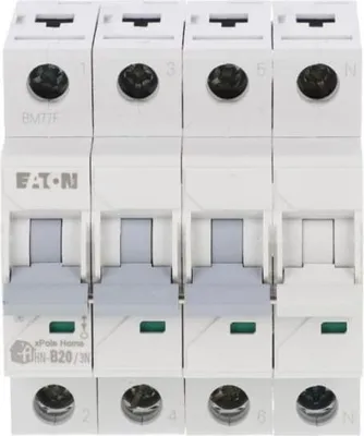 Productafbeelding van Stroomonderbreker 3P+N 20A 6kA AC xPole Home HN-B20/3N 194902