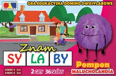 Produktbild von Komlogo Gra domino Znam sylaby - Część 5 i 6 Zestaw Pompon